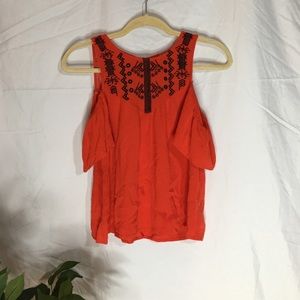 Coral Off the Shoulder Top